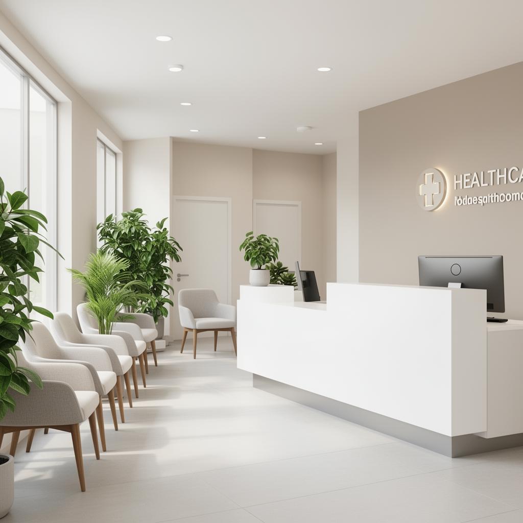 A modern healthcare practice front desk